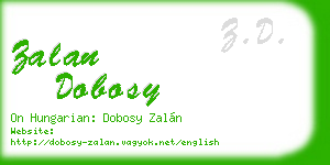 zalan dobosy business card